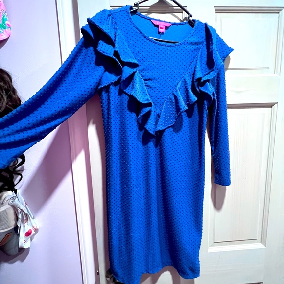 LILLY PULITZER BLUE DRESS - Picture 1 of 4